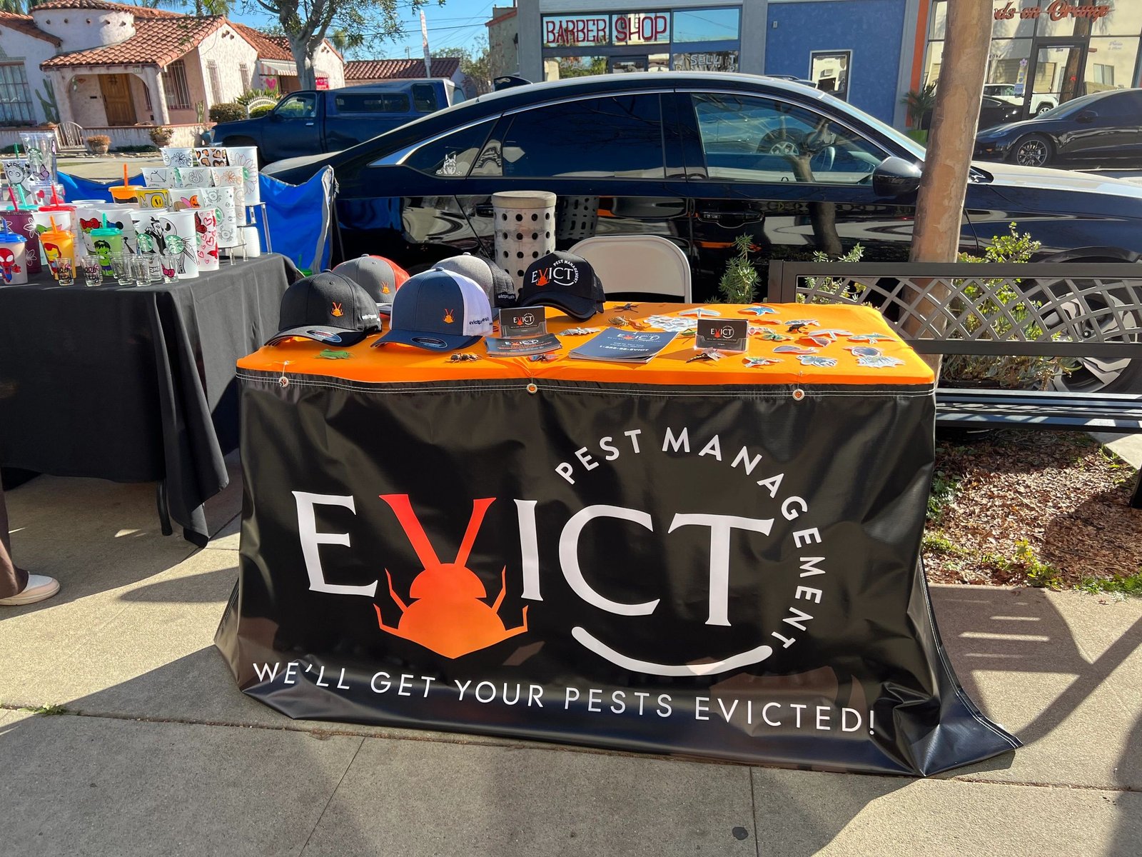 Evict display at a community event